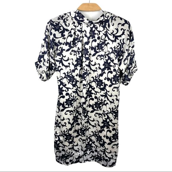 Diane Von Furstenberg Vintage Damask Porcelain Print Silk Dress Size 2 - Picture 4 of 7